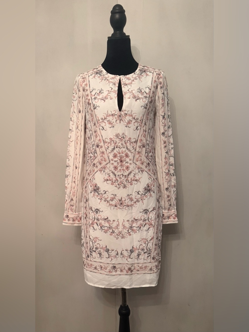 BCBGMaxAzria Blush Long-Sleeve Shift Dress - Picture 2 of 5